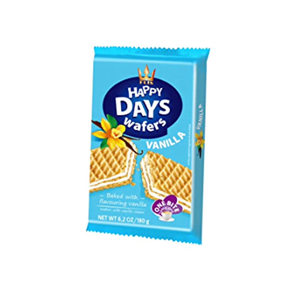 HAPPY DAY - Gaufrettes vanille - paquet 180g
