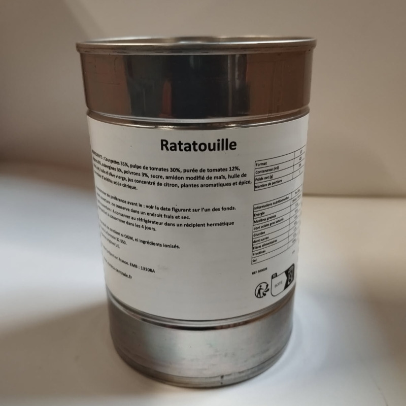 RATATOUILLE FRANCE DESTOCKAGE - BOITE 1/2 - 375g - DDM 01/08/28