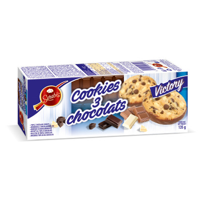 Cookies Trois Chocolats - Paquet de 130g